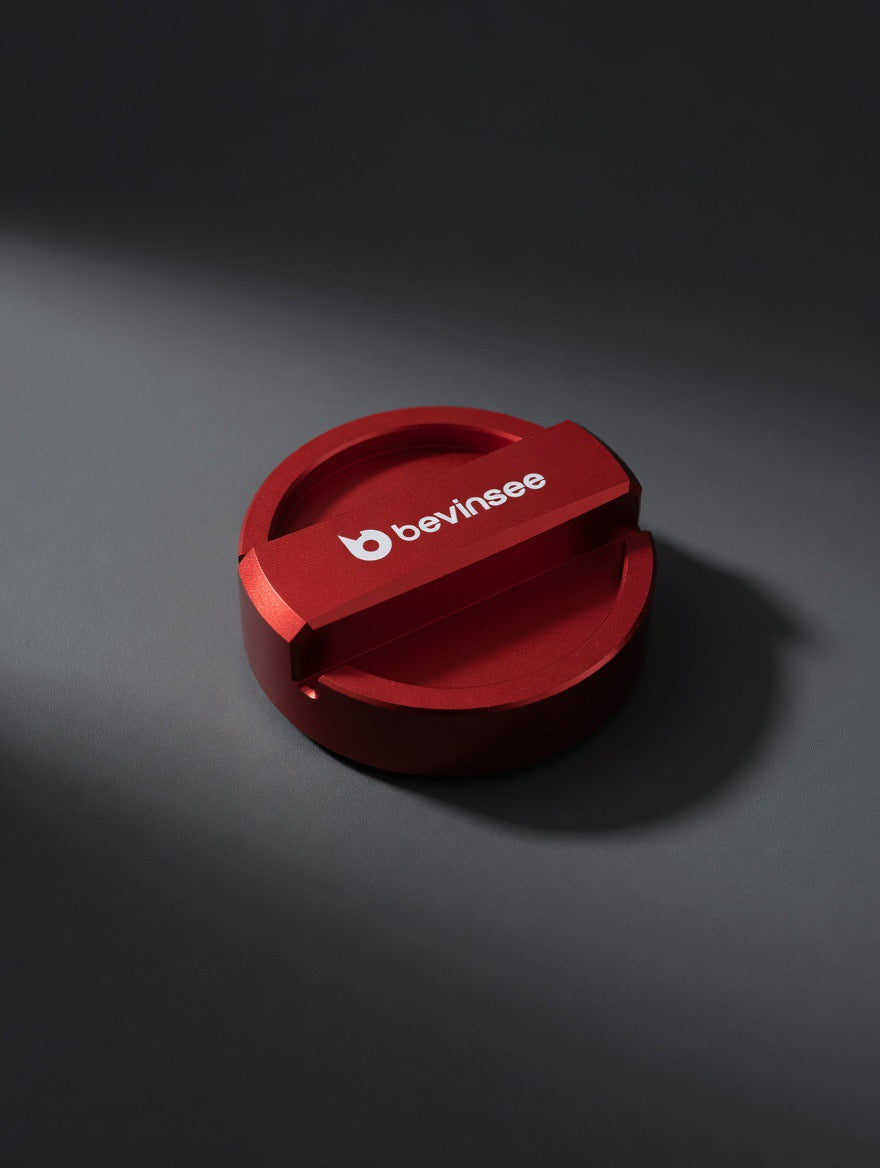 Upgraded Aluminium Oil Filler Cap - Bevinsee (Red)