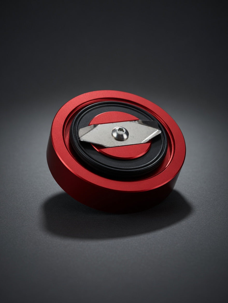 Upgraded Aluminium Oil Filler Cap - Bevinsee (Red)